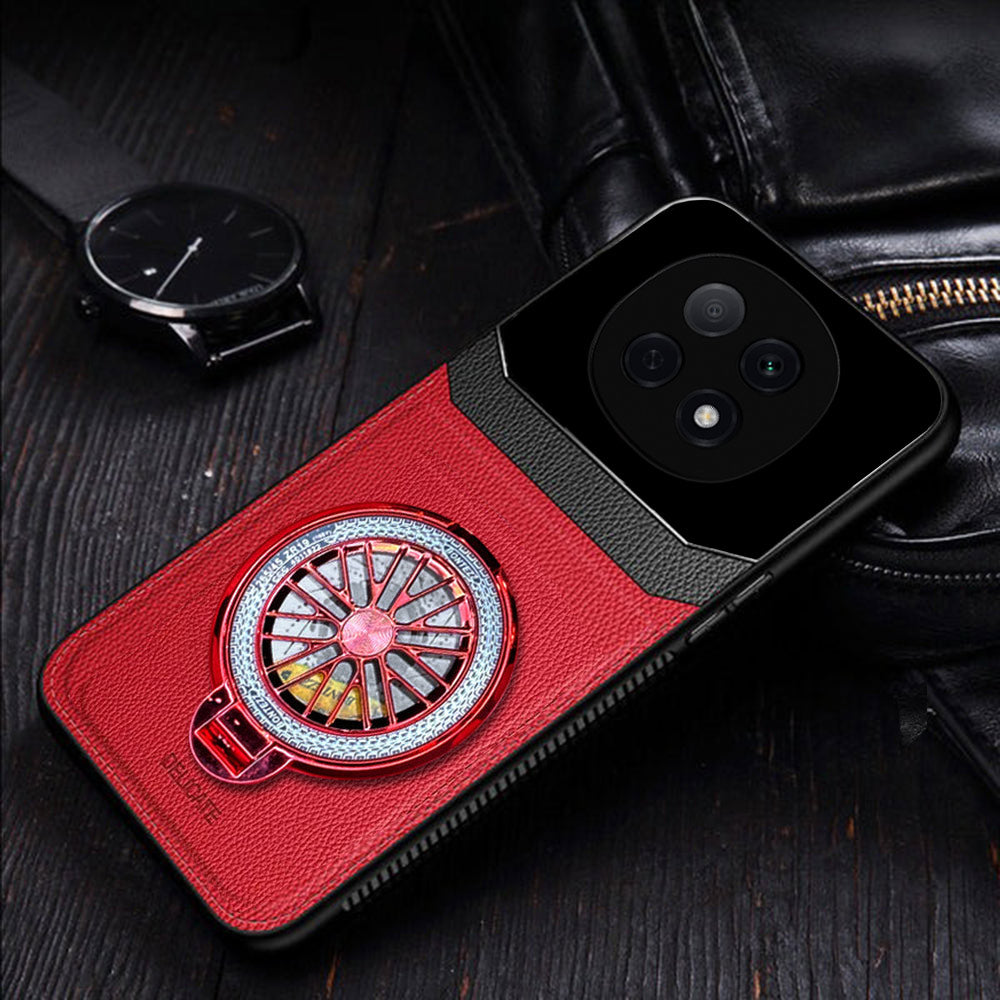 Oppo F29 Pro 5G Original Luxury Leather Lens Wheel Ring Stand Case