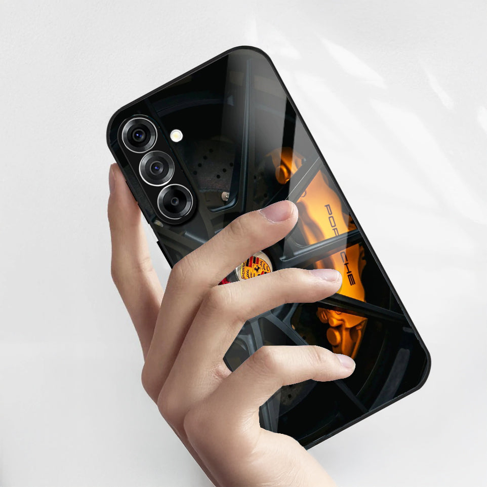 Samsung Galaxy A56 5G Premium Acrylic Shockproof Glass Back Case (Turbo Spin)