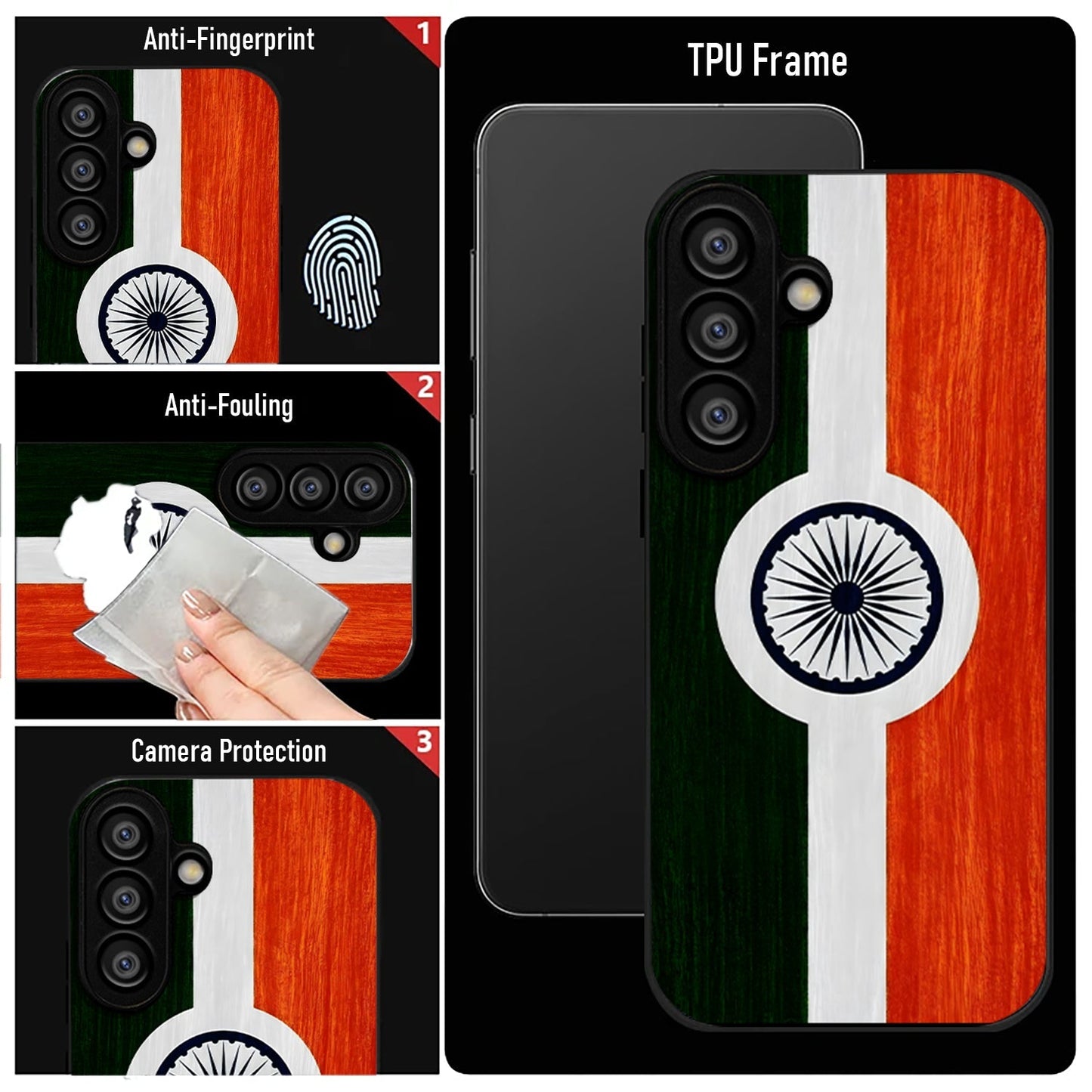 Samsung Galaxy A36 5G Premium Acrylic Shockproof Glass Back Case (India Pride)