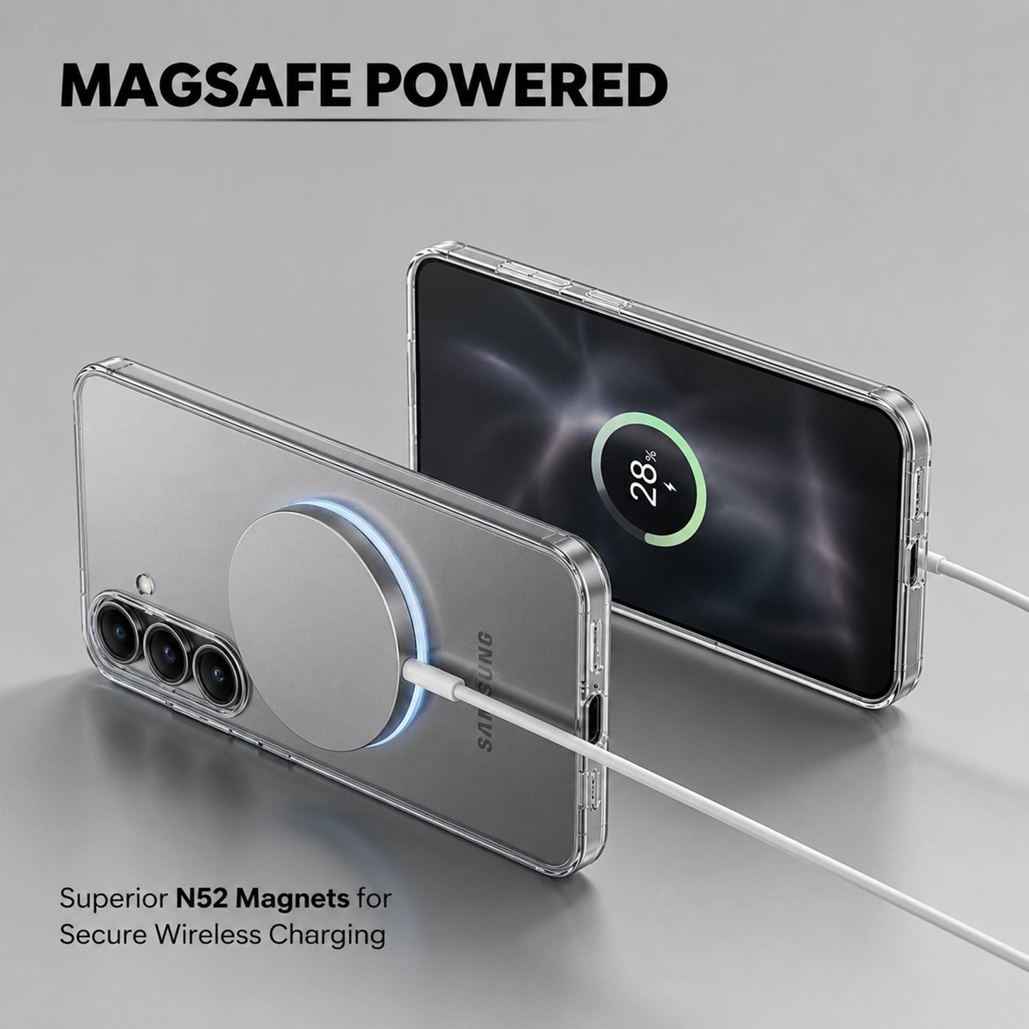 Samsung Galaxy A56 5G Clear Anti-Yellow MagSafe Protective Case