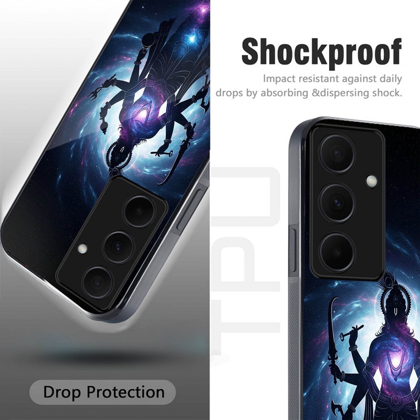 Samsung Galaxy A36 5G Premium Acrylic Shockproof Glass Back Case (Cosmic Divinity)