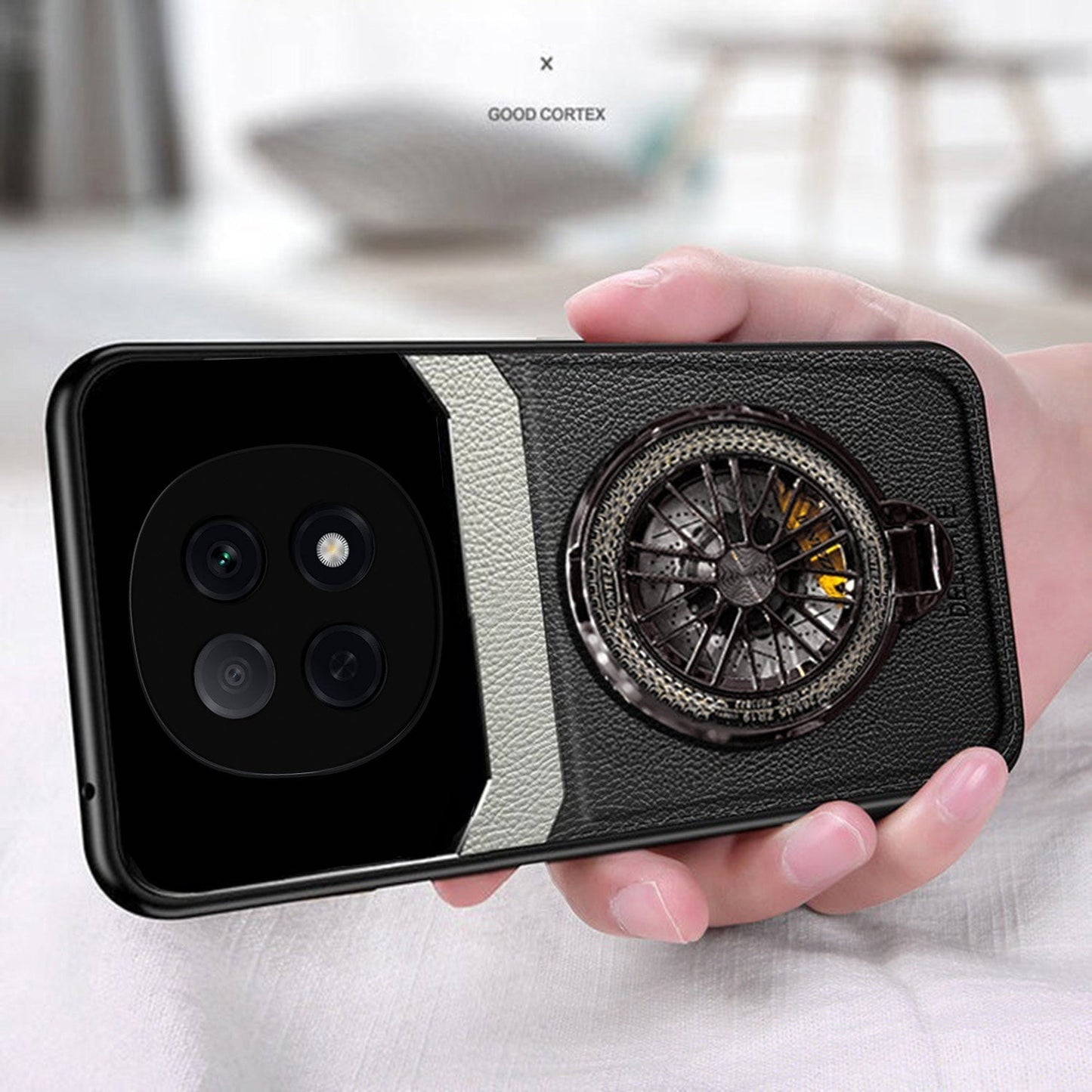 Oppo F29 Pro 5G Original Luxury Leather Lens Wheel Ring Stand Case