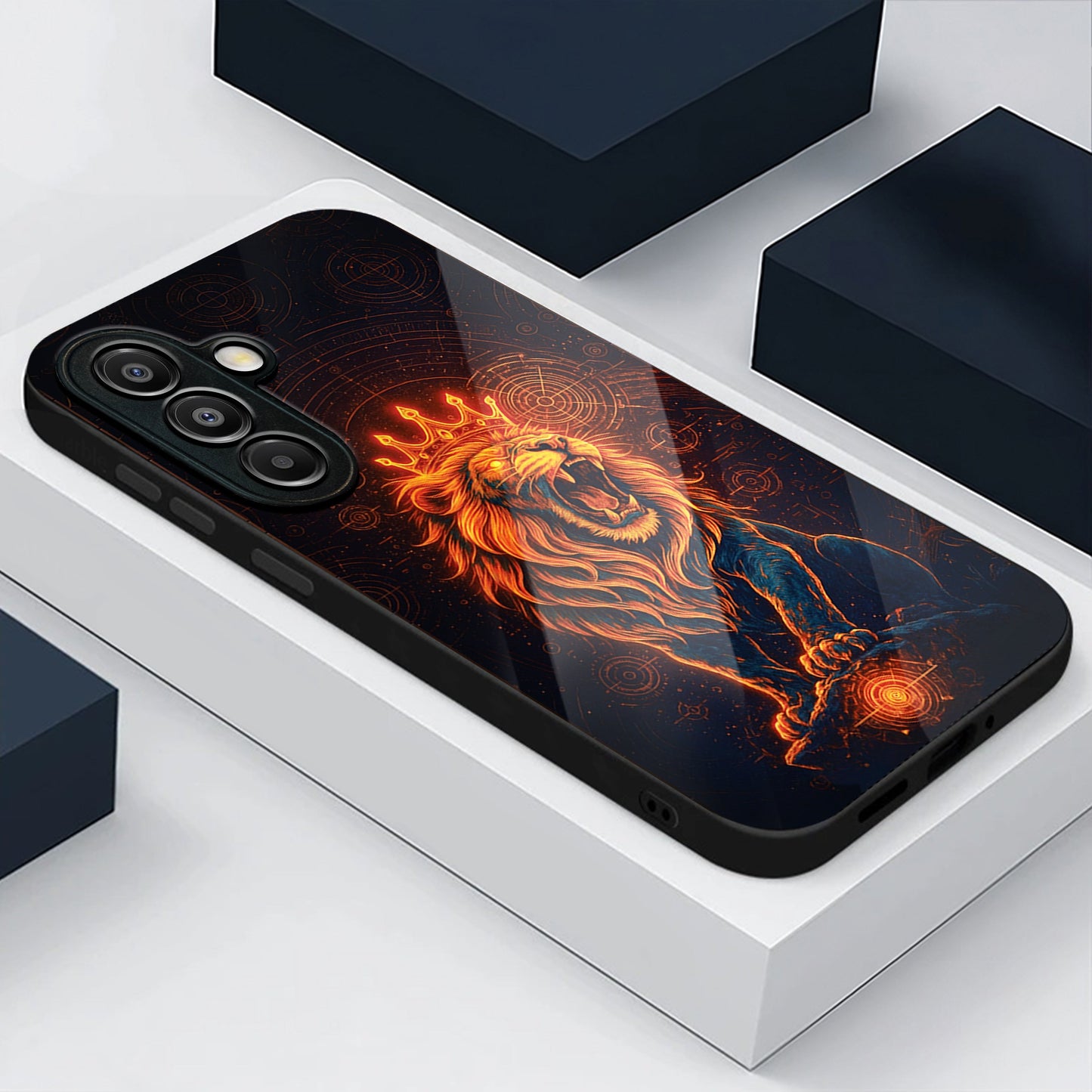 Samsung Galaxy A36 Premium Acrylic Shockproof Glass Back Case (King of Cosmos)