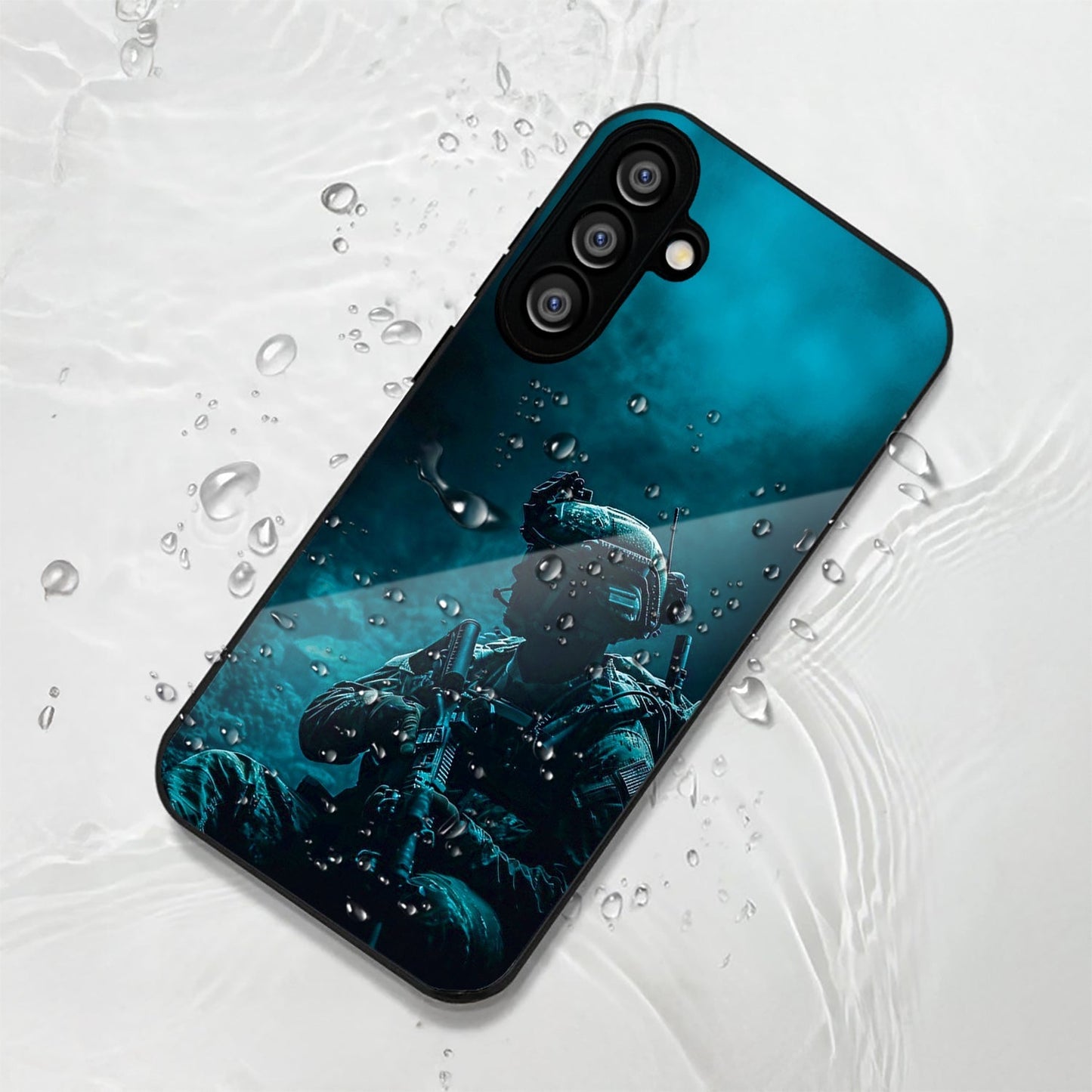 Samsung Galaxy A36 5G Premium Acrylic Shockproof Glass Back Case (Soldier Case)