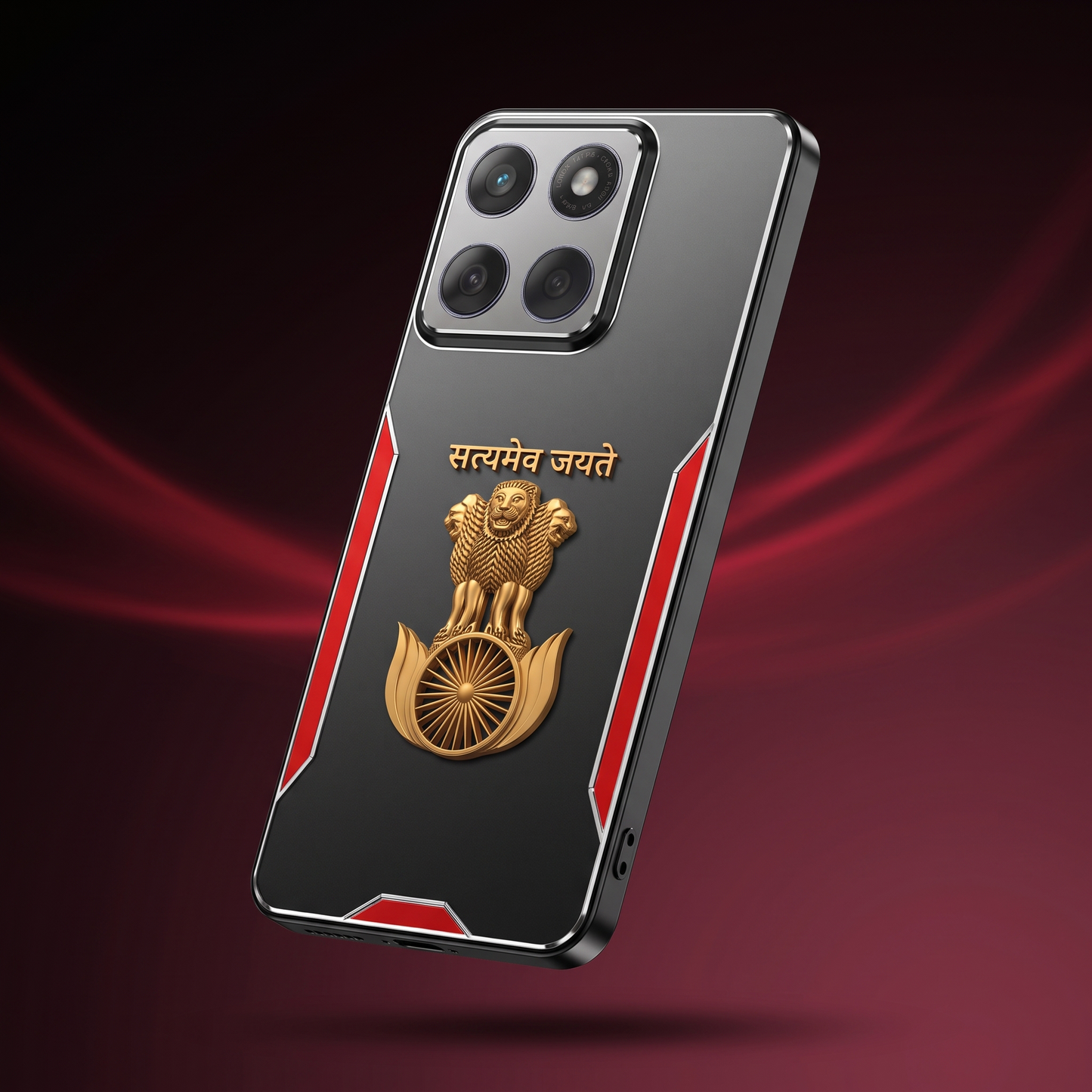 Motorola Edge 60 Fusion 5G Satyamev Jayate 3D Metal Aluminium Back Case