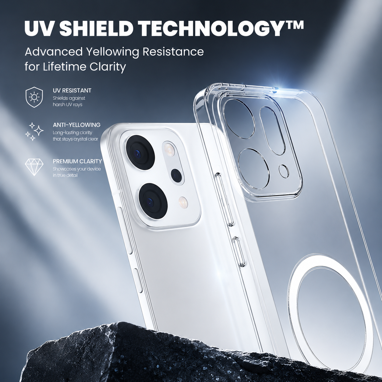 Oppo Reno 14 5G Clear Anti-Yellow MagSafe Protective Case