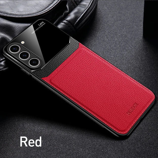 Samsung Galaxy S24 FE 5G Premium Leather Lens Protective Case