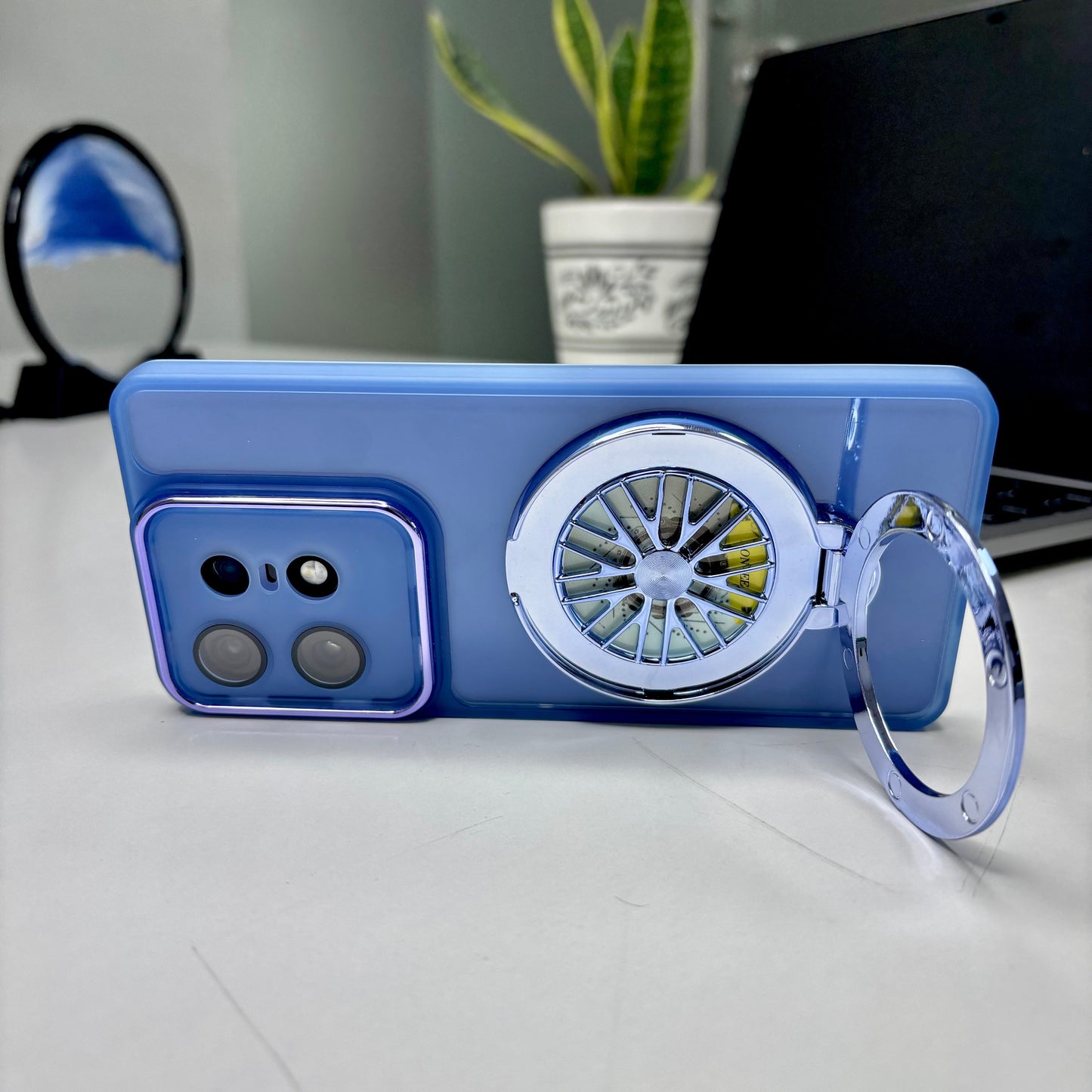 Motorola Edge 50 Pro 5G Luxury Metal Camera Ring Protective Stress Buster Wheel 2.0 Back Cover