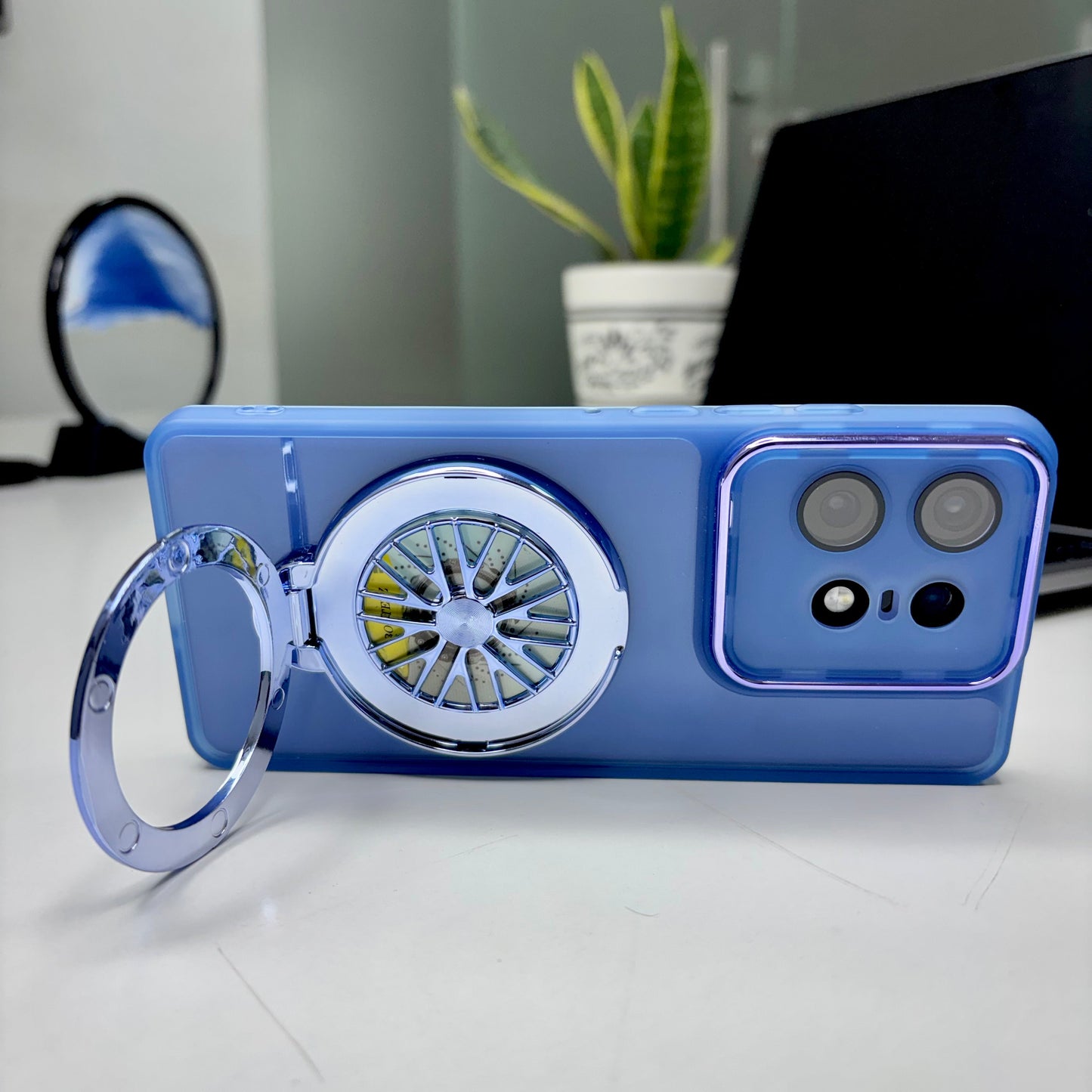 Motorola Edge 50 Pro 5G Luxury Metal Camera Ring Protective Stress Buster Wheel 2.0 Back Cover