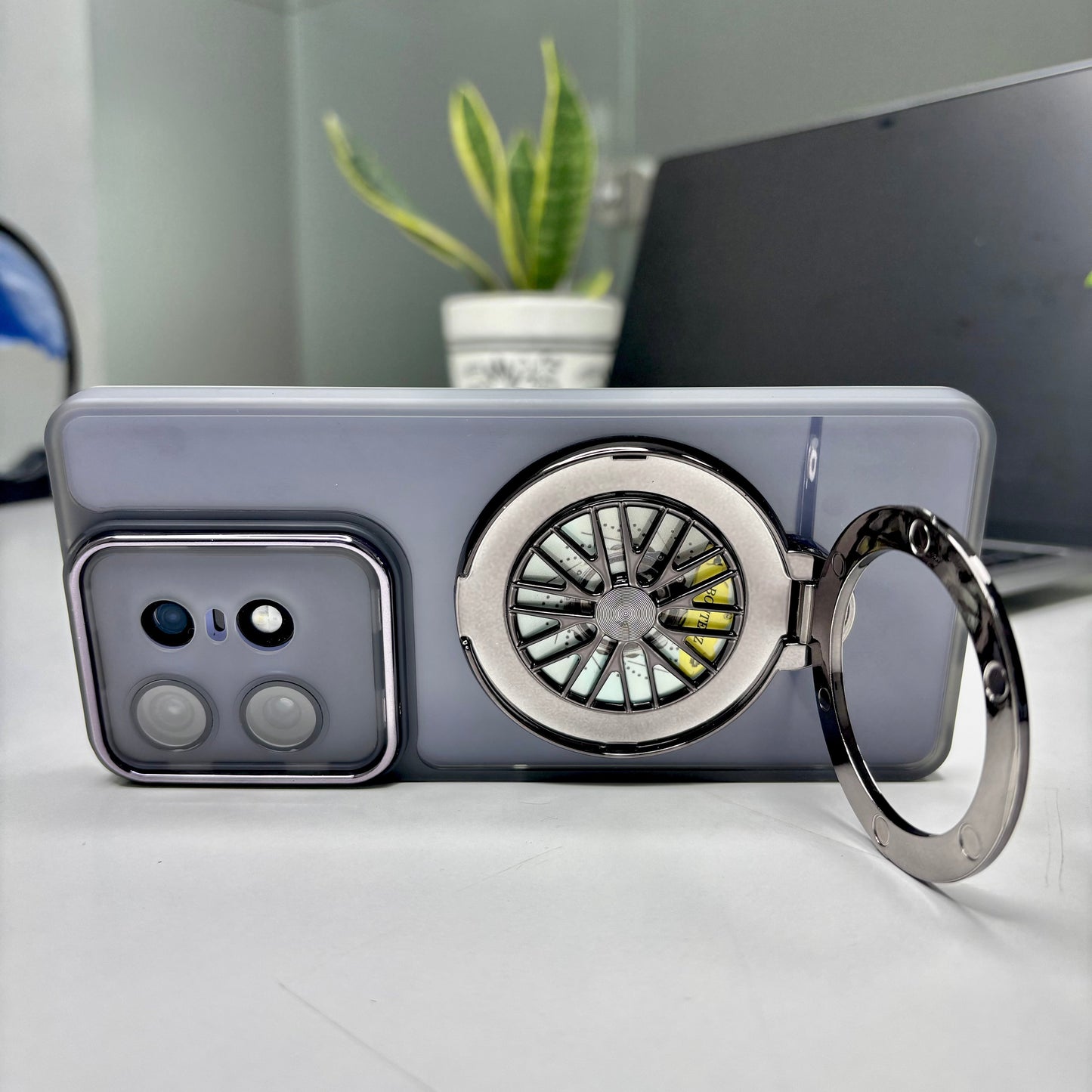 Motorola Edge 50 Pro 5G Luxury Metal Camera Ring Protective Stress Buster Wheel 2.0 Back Cover