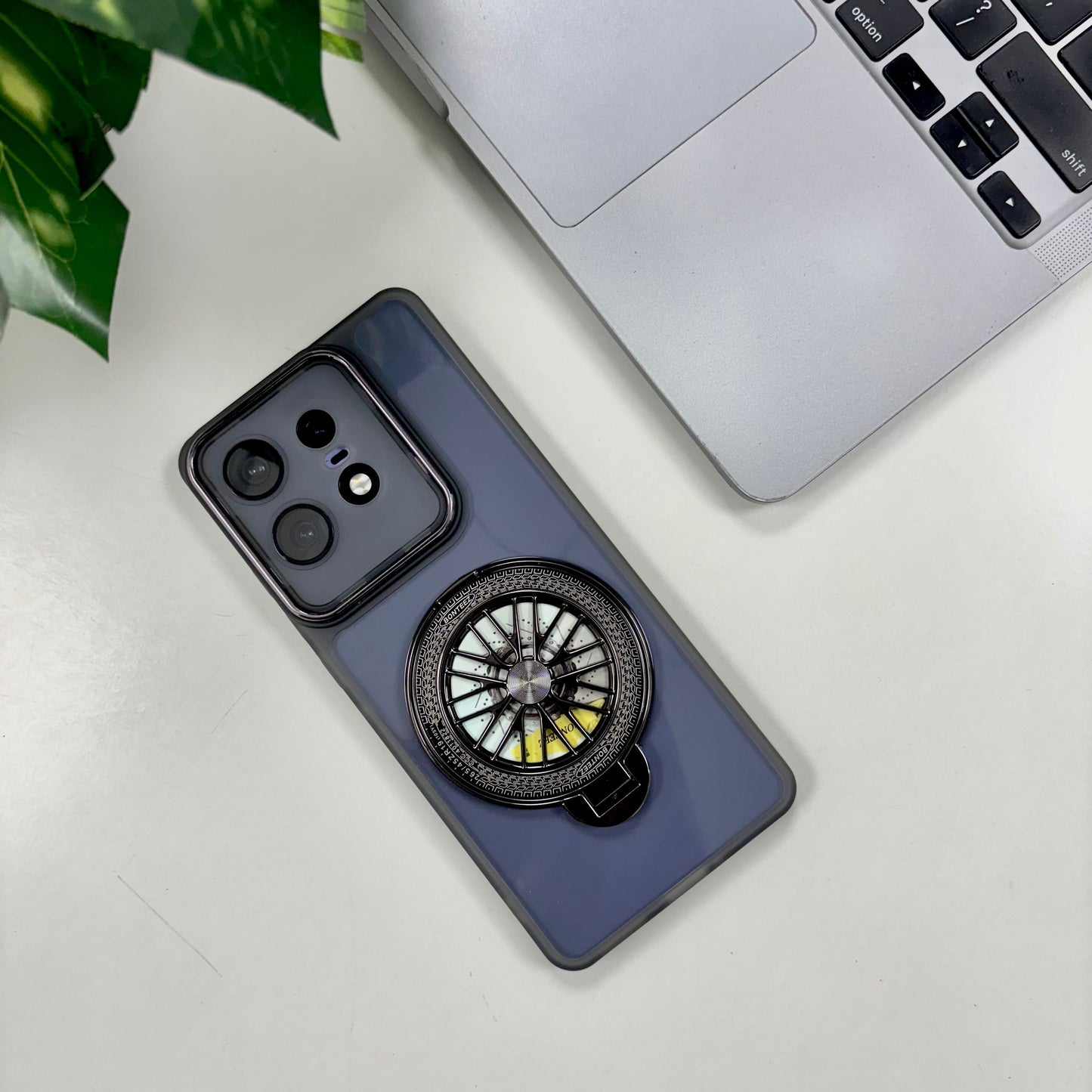 Motorola Edge 50 Pro 5G Luxury Metal Camera Ring Protective Stress Buster Wheel 2.0 Back Cover