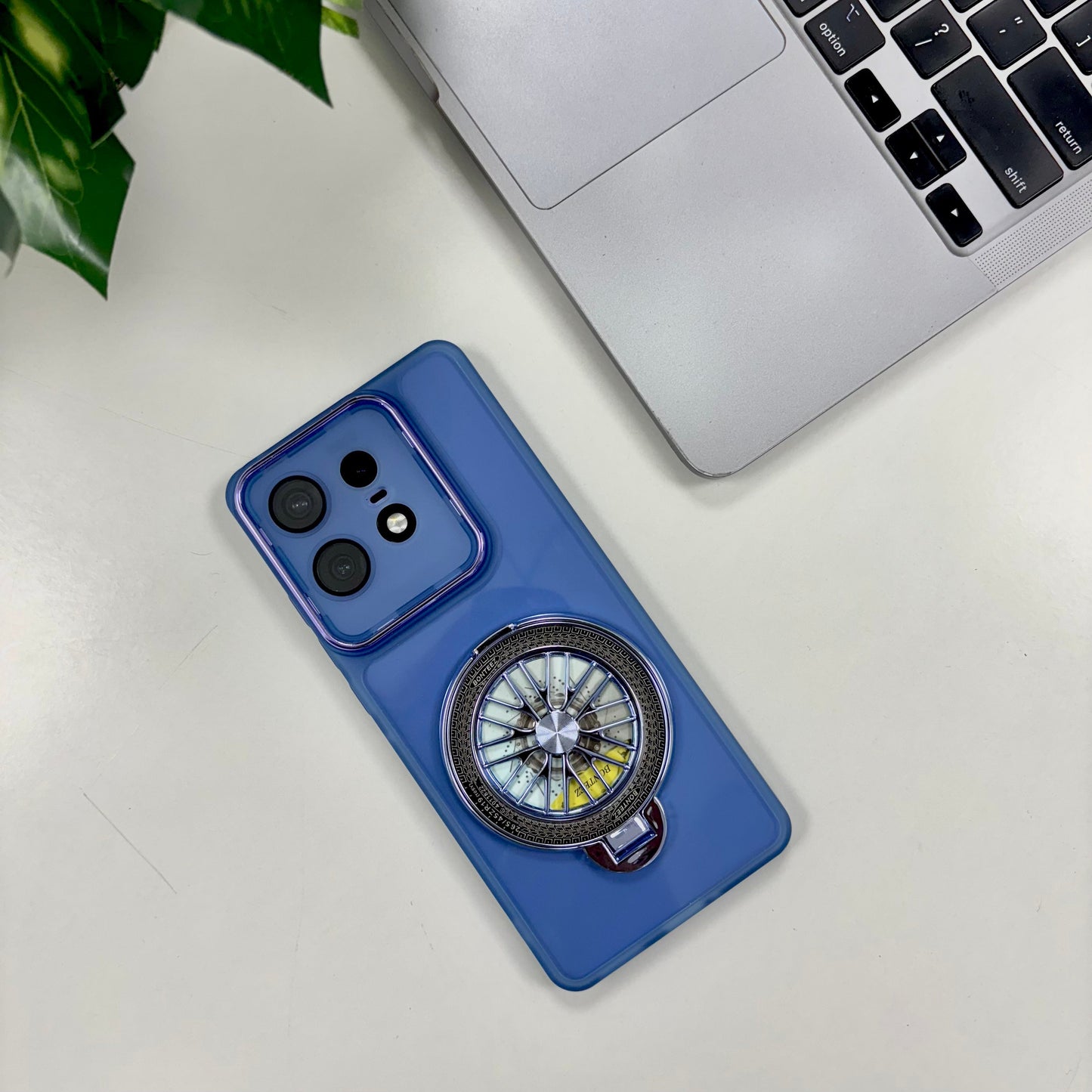 Motorola Edge 50 Pro 5G Luxury Metal Camera Ring Protective Stress Buster Wheel 2.0 Back Cover