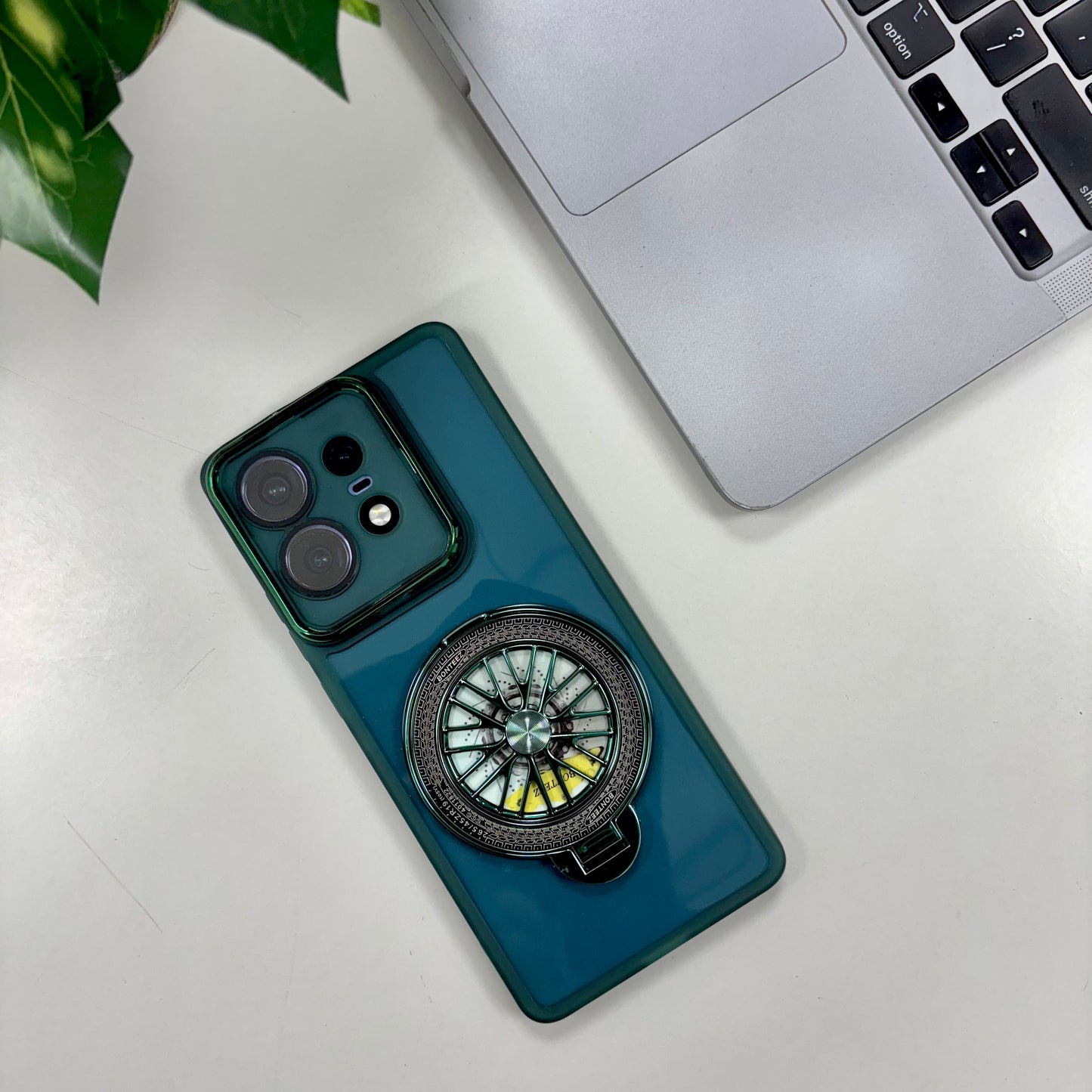 Motorola Edge 50 Pro 5G Luxury Metal Camera Ring Protective Stress Buster Wheel 2.0 Back Cover