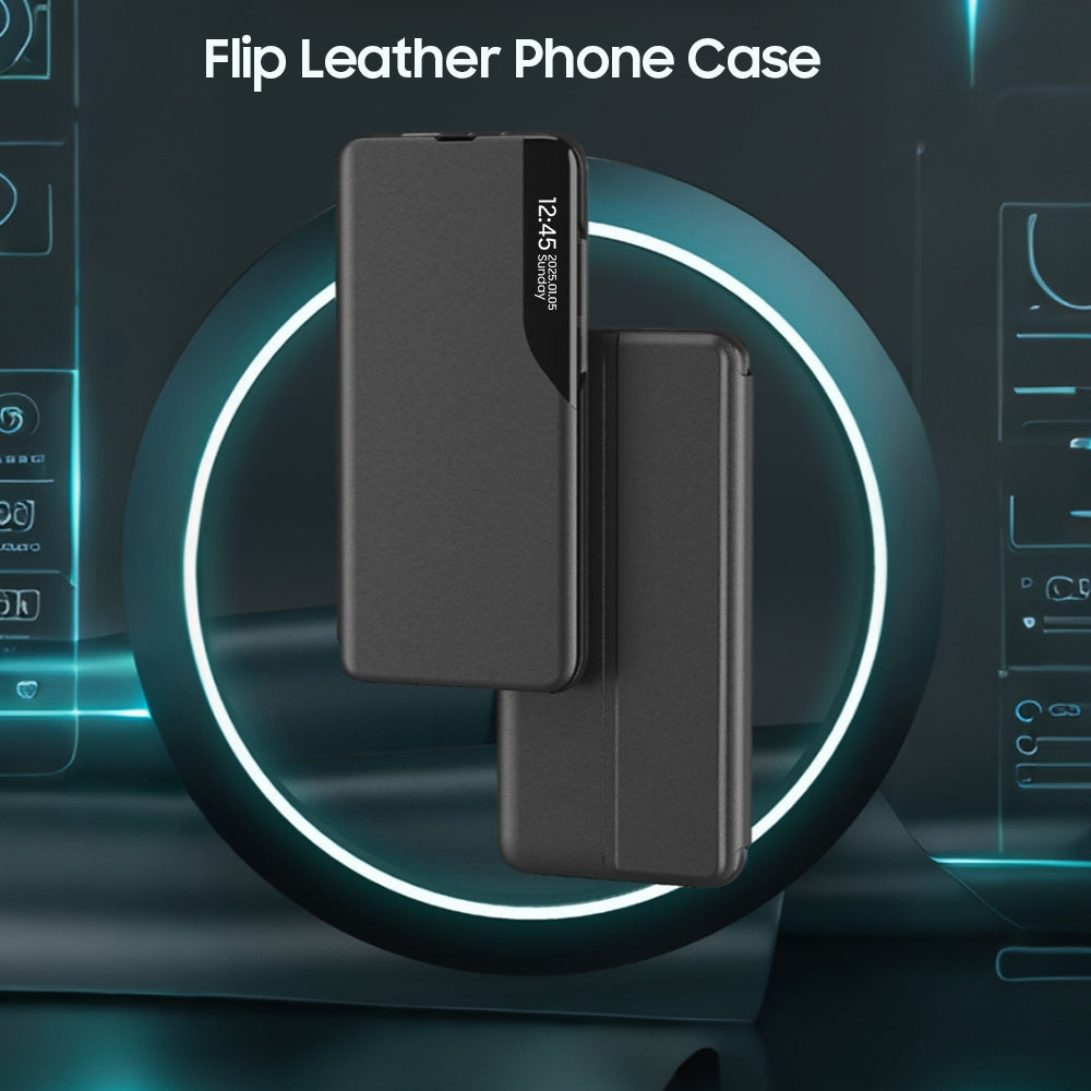 Motorola Moto G85 5G Luxury Half Window Leather Flip Case