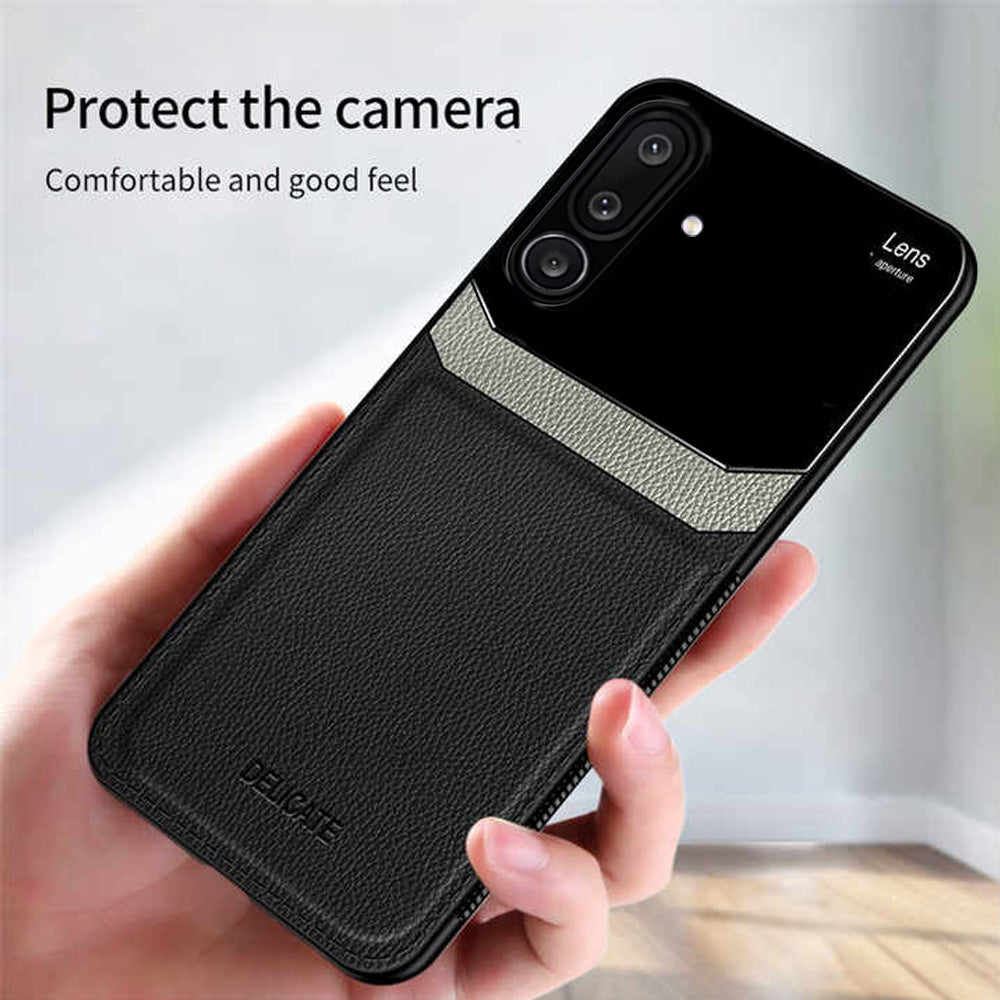 Galaxy M56 5G Premium Leather Lens Protective Case