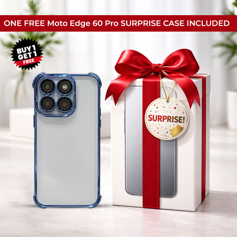 Motorola Edge 60 Pro 5G Transparent Shockproof Case With Airbag Corners (Buy 1 Get 1 Surprise Cover)