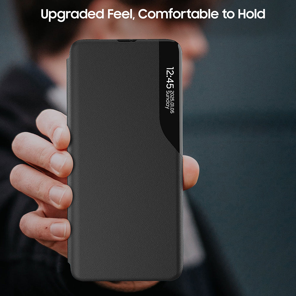 Motorola Moto G85 5G Luxury Half Window Leather Flip Case