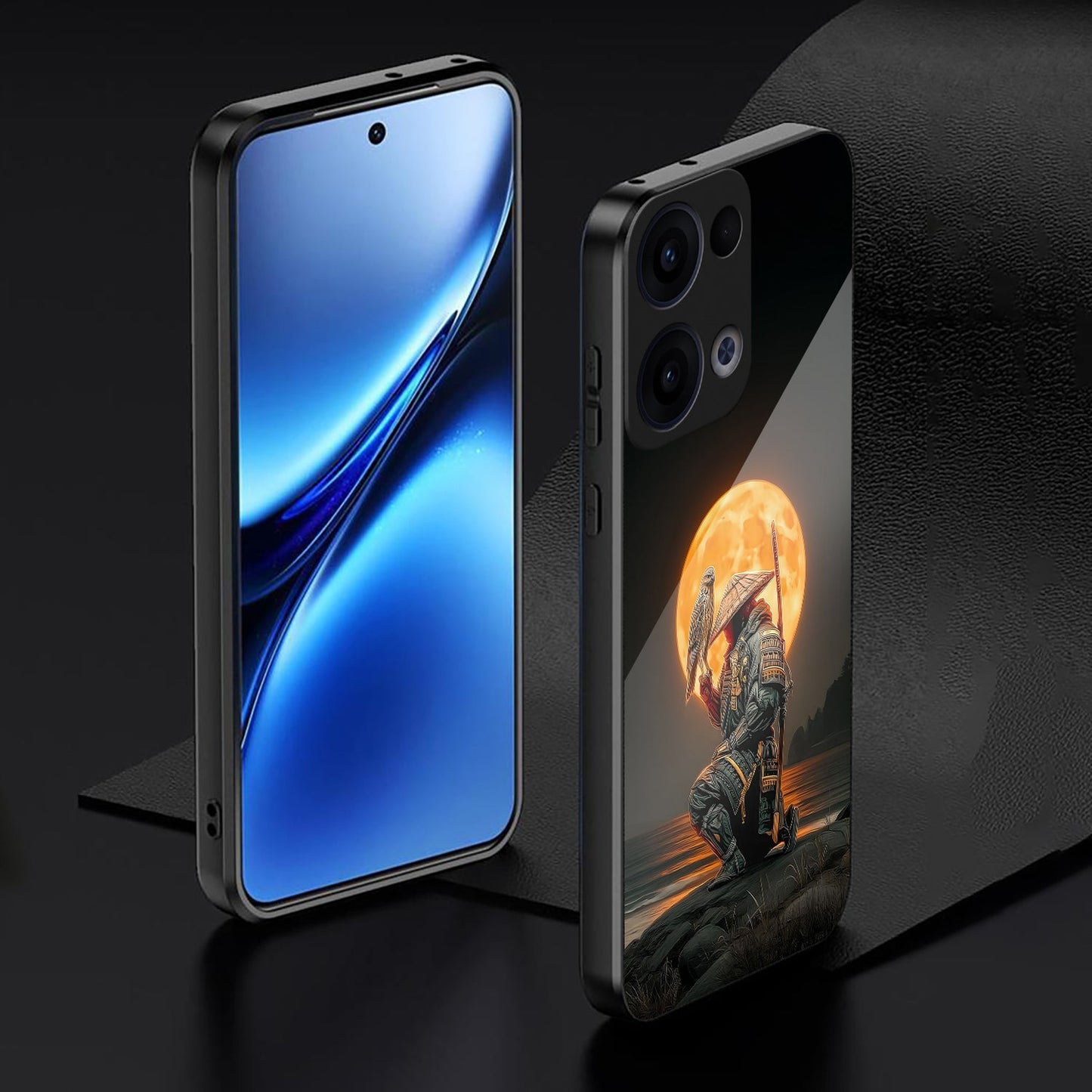 Oppo Reno 13 5G Premium Acrylic Shockproof Glass Back Case (Moon Ronin)
