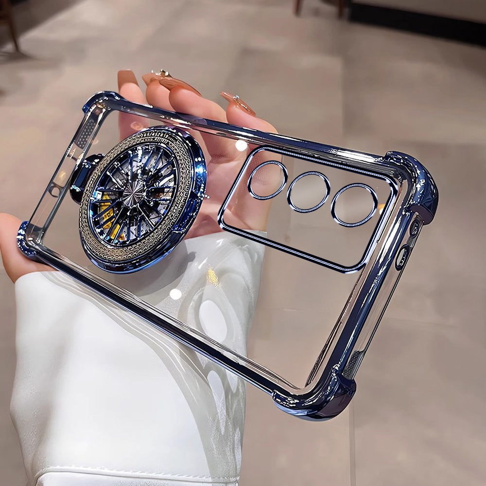 Oppo A3 Pro 5G Premium Stress Buster Wheel Rotating Shockproof Airbags Case