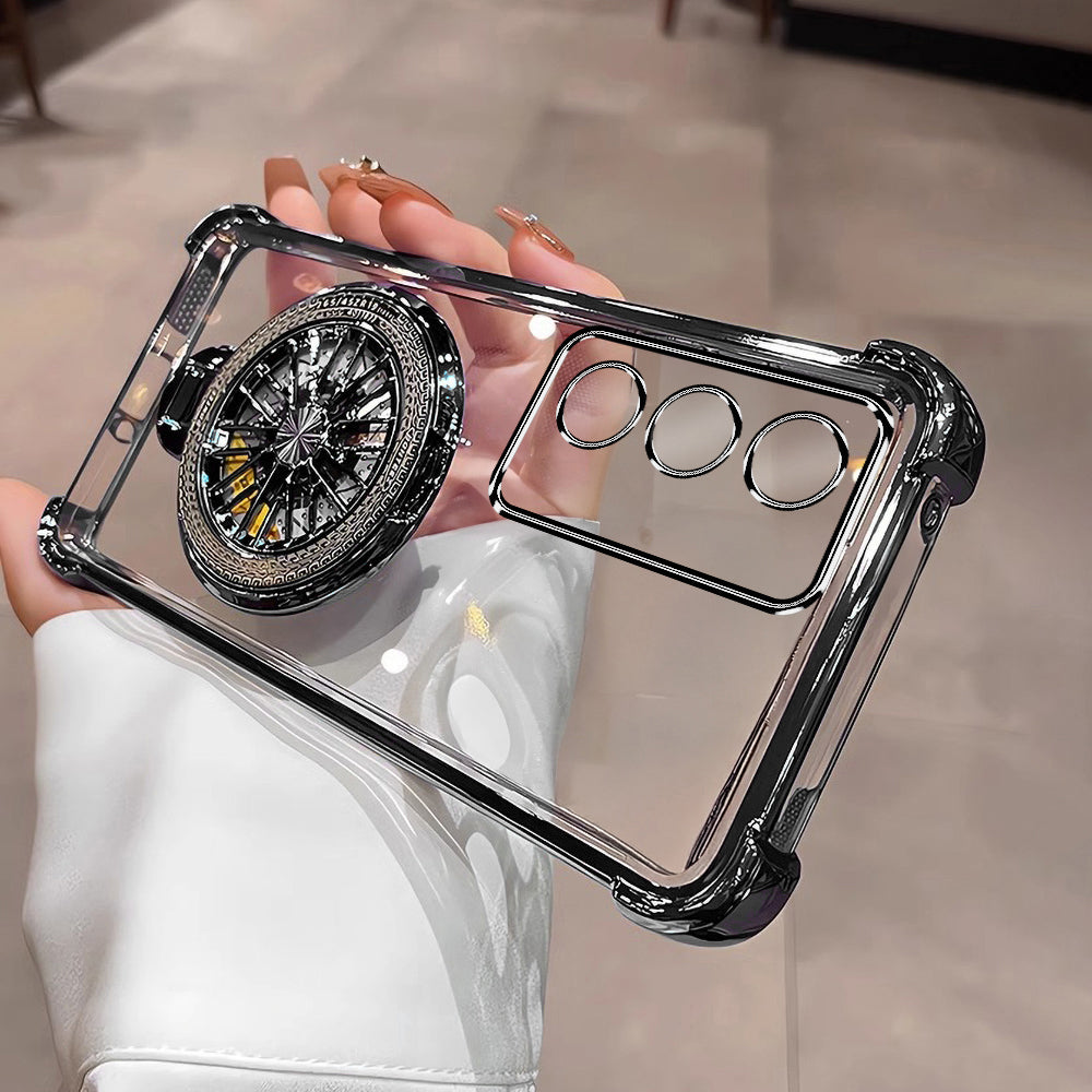 Oppo A3 Pro 5G Premium Stress Buster Wheel Rotating Shockproof Airbags Case