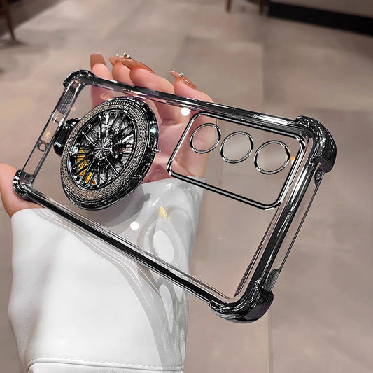 Oppo A3 Pro 5G Premium Stress Buster Wheel Rotating Shockproof Airbags Case