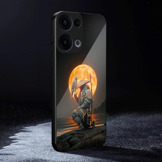 Oppo Reno 13 5G Premium Acrylic Shockproof Glass Back Case (Moon Ronin)
