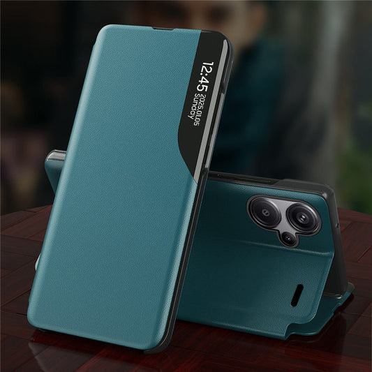 Redmi Note 13 Pro+ 5G Luxury Half Window Leather Flip Case