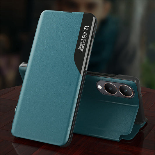 Vivo Y28 5G Luxury Half Window Leather Flip Case