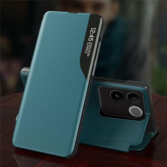 Vivo T2 Pro 5G Luxury Half Window Leather Flip Case