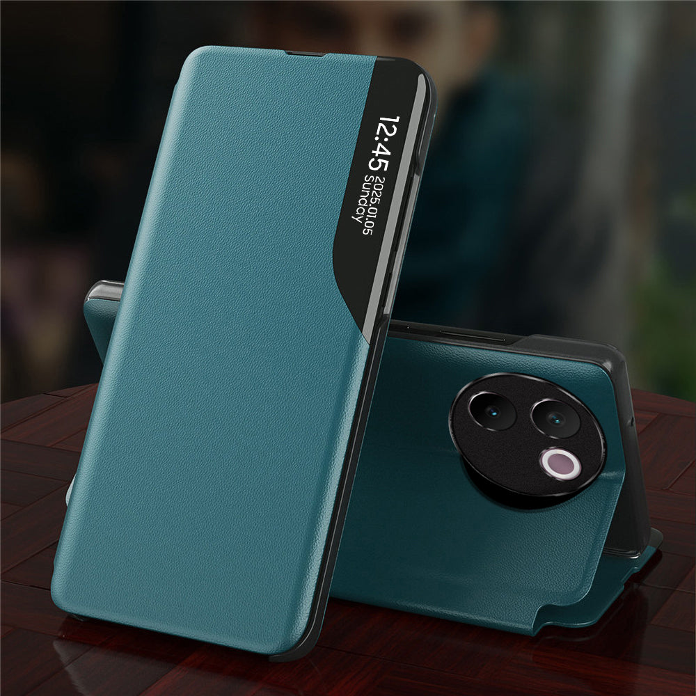 Vivo V30e 5G Luxury Half Window Leather Flip Case
