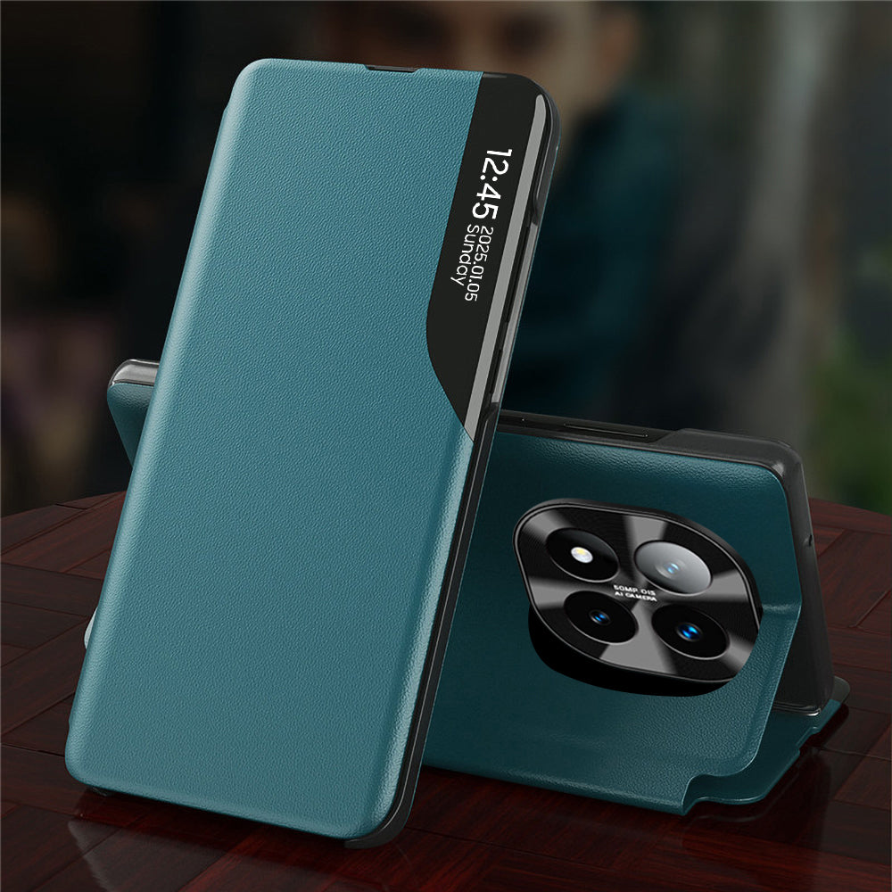 Redmi Note 14 Pro+ 5G Luxury Half Window Leather Flip Case