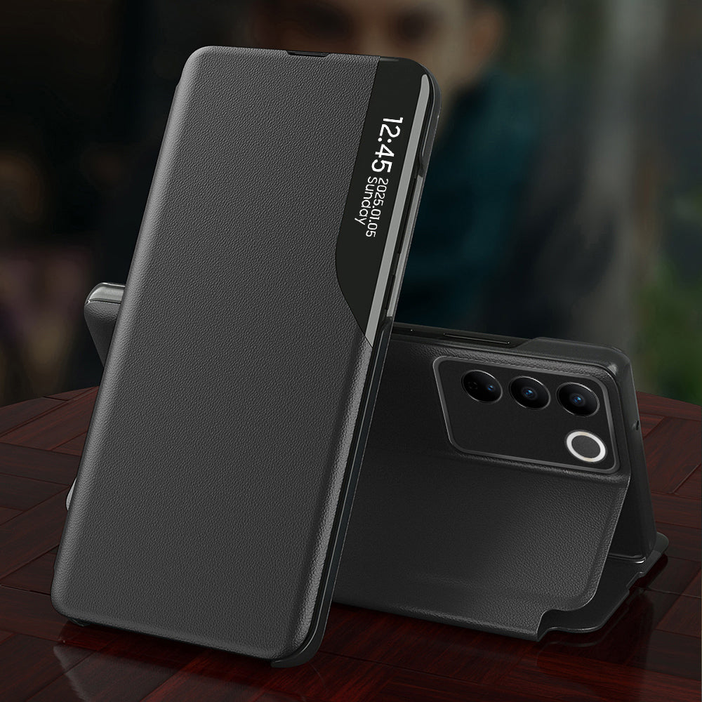 Vivo V27 / V27 Pro 5G Luxury Half Window Leather Flip Case