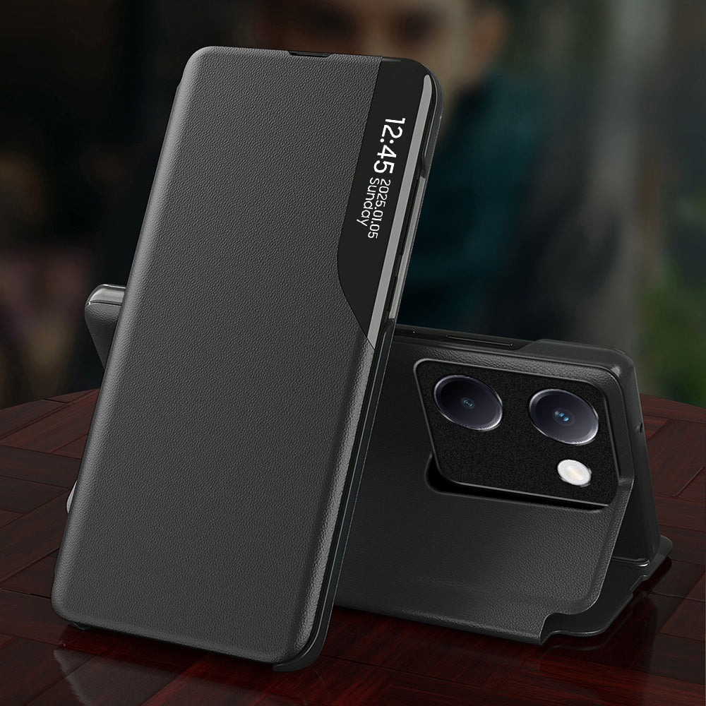 Vivo Y200 Pro 5G Luxury Half Window Leather Flip Case