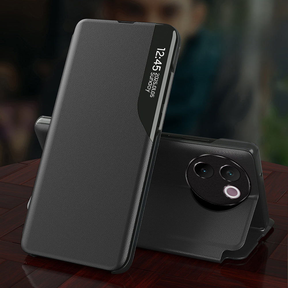 Vivo V30e 5G Luxury Half Window Leather Flip Case