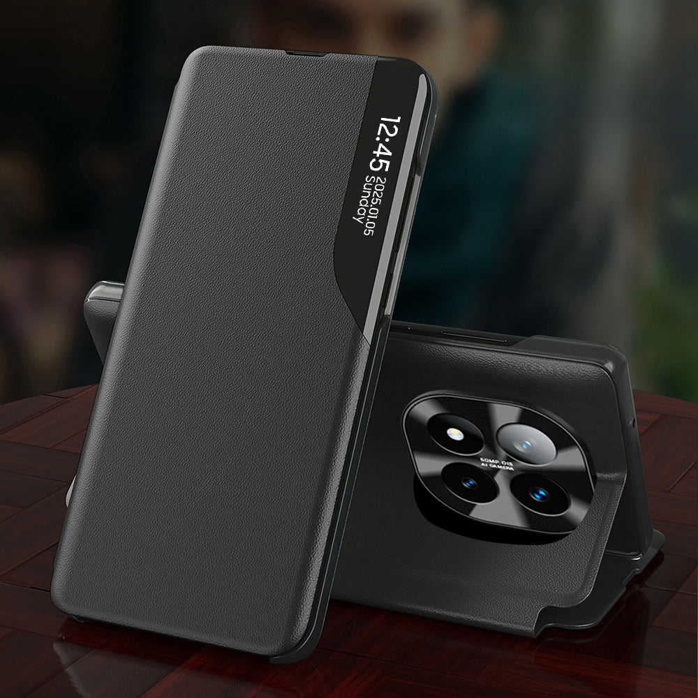 Redmi Note 14 Pro+ 5G Luxury Half Window Leather Flip Case