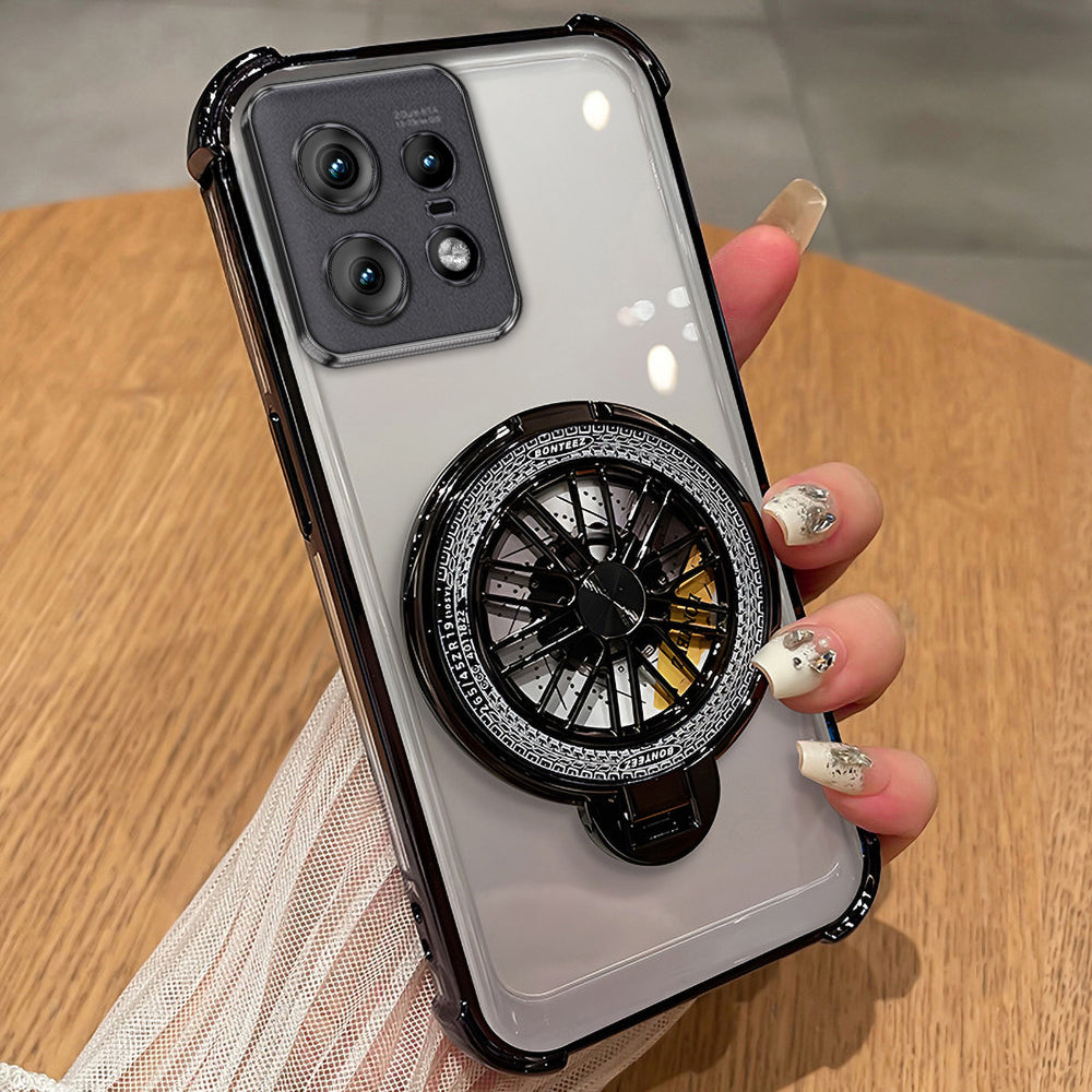 Motorola Edge 50 Pro 5G Premium Stress Buster Wheel Rotating Shockproof Airbags Case