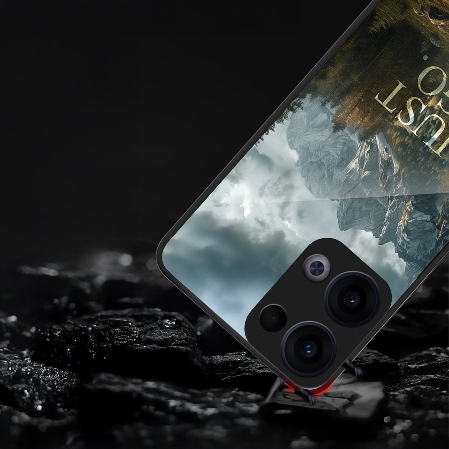 Oppo Reno 13 5G Premium Acrylic Shockproof Glass Back Case (Nature Bound)