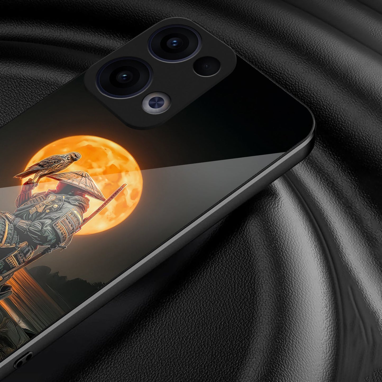 Oppo Reno 13 5G Premium Acrylic Shockproof Glass Back Case (Moon Ronin)
