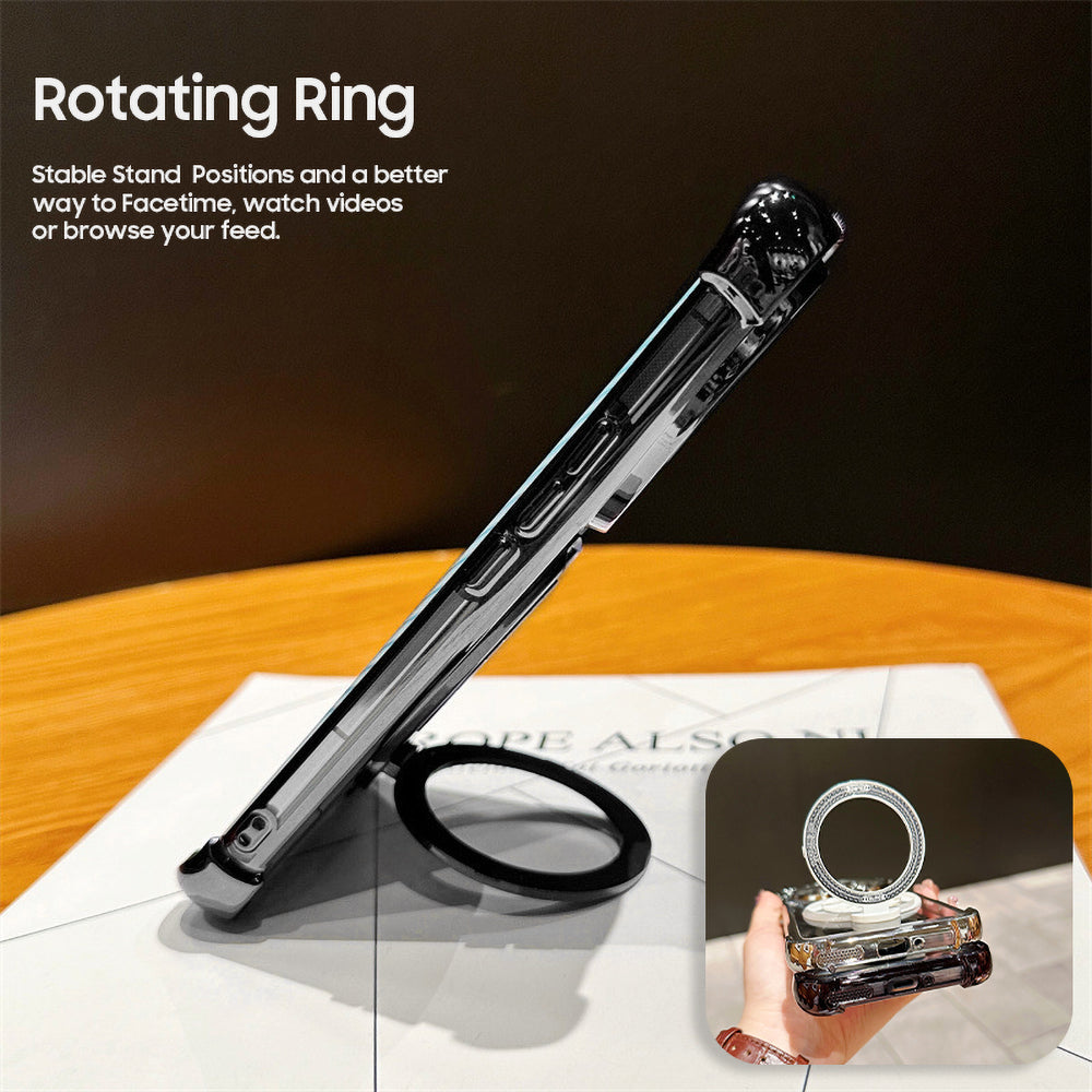Redmi Note 13 Pro+ 5G Premium Stress Buster Wheel Rotating Shockproof Airbags Case