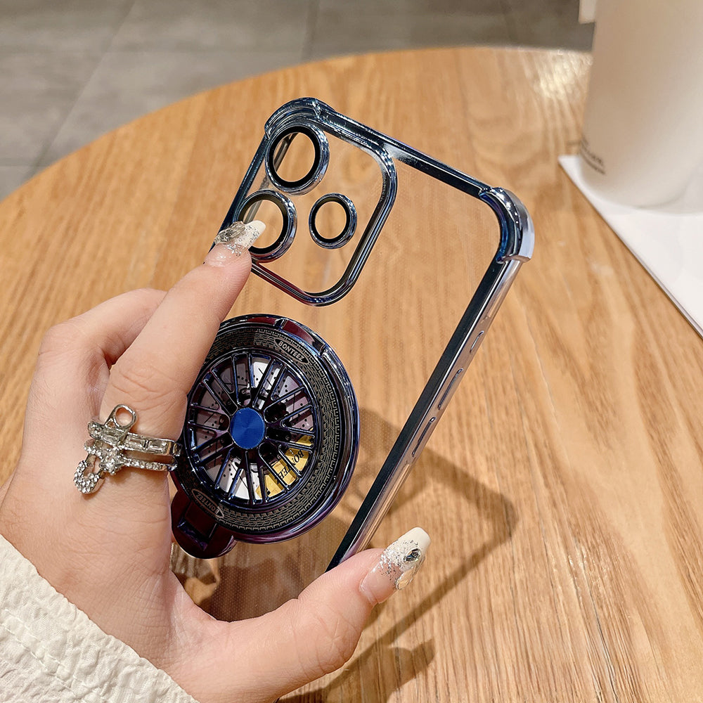 Oppo A5 Pro 5G Premium Stress Buster Wheel Rotating Shockproof Airbags Case