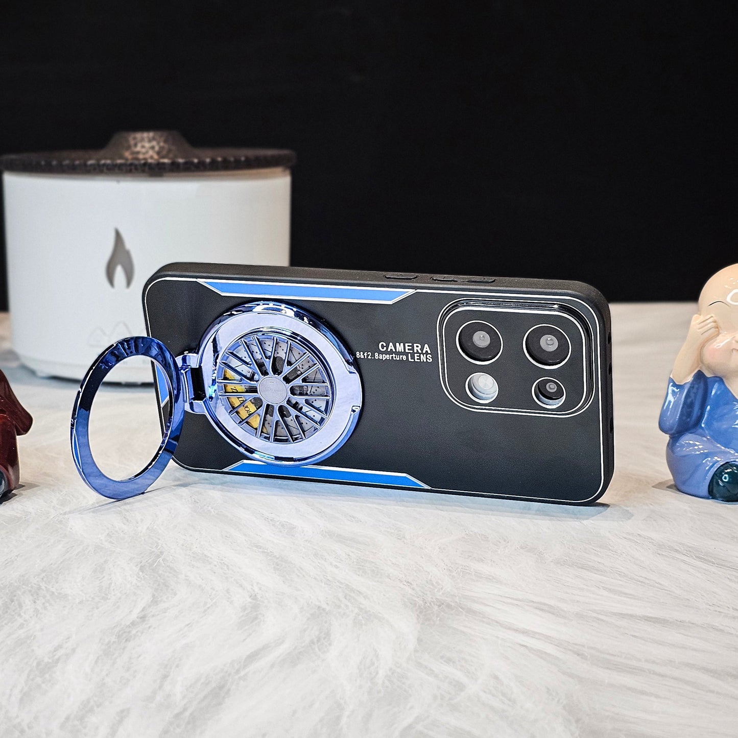 Oppo Reno 13 5G Best Selling Stress Buster Wheel Aluminium Metal Scratch Resistant Back Case