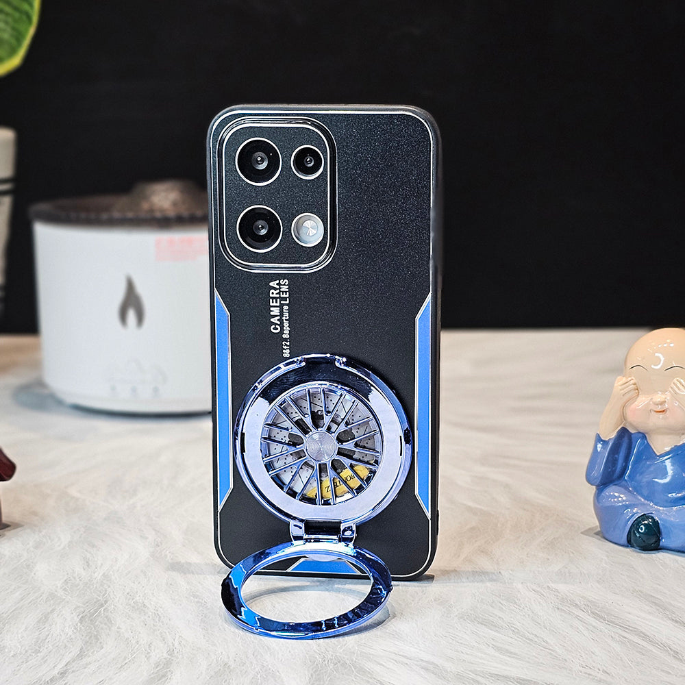 Oppo Reno 13 5G Best Selling Stress Buster Wheel Aluminium Metal Scratch Resistant Back Case