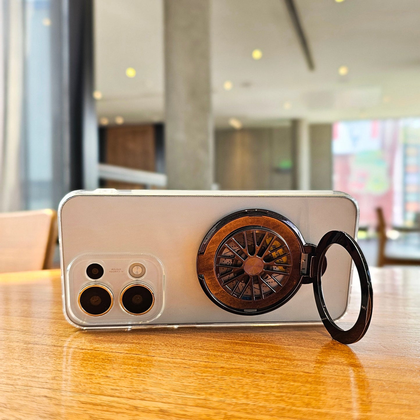 Oppo Reno13 5G 100% Original Transparent Stress Buster Wheel Case