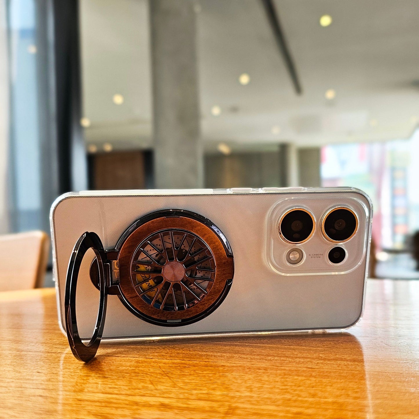 Oppo Reno13 5G 100% Original Transparent Stress Buster Wheel Case