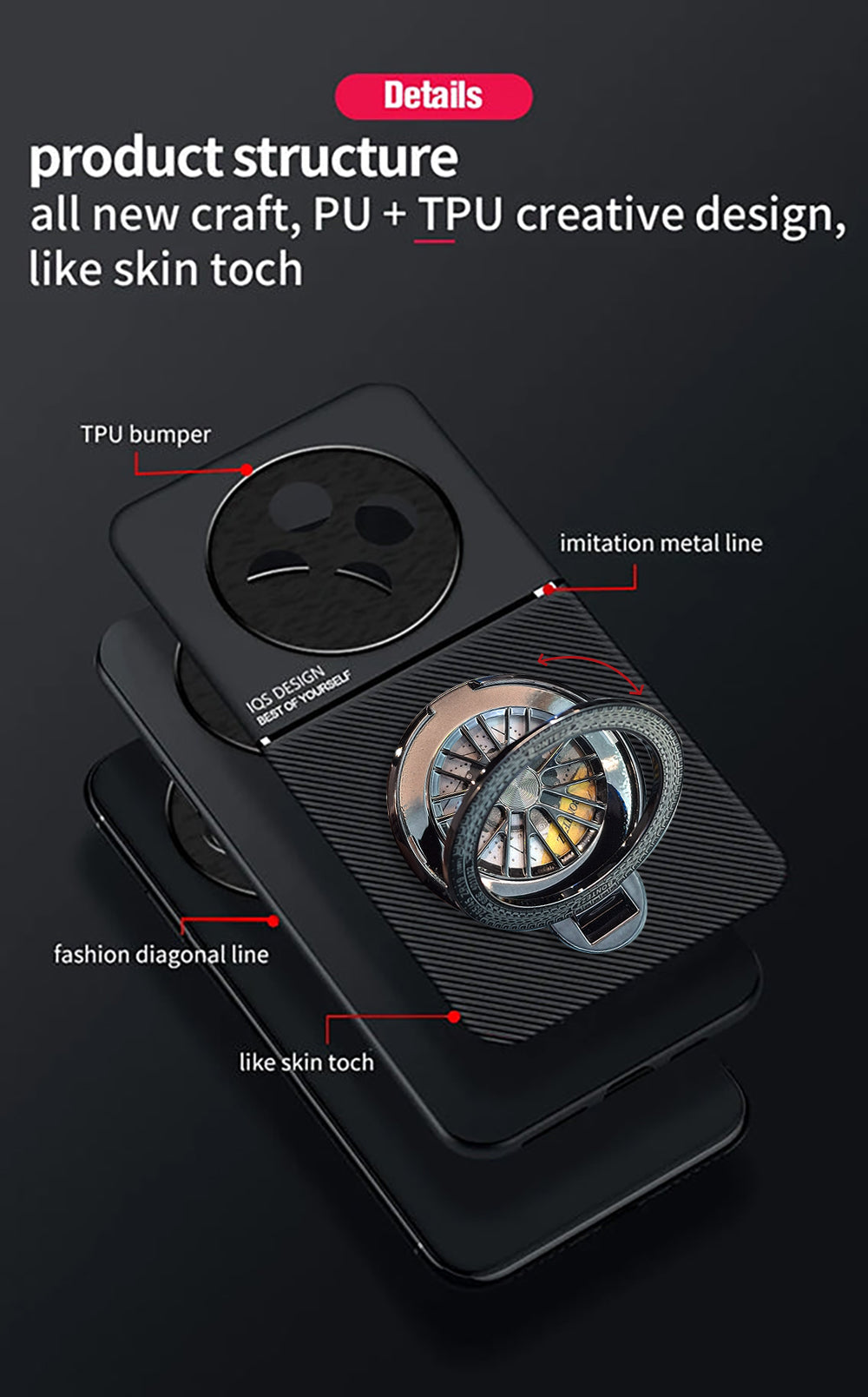 Oppo F27 Pro+ 5G Stress Buster Wheel Hybrid Shockproof Scratch Resistant Back Case