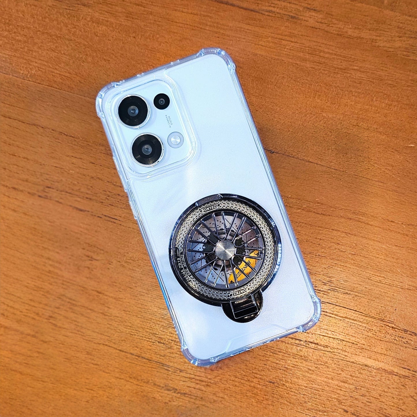 Oppo Reno13 5G 100% Original Transparent Four Corner Stress Buster Wheel Case