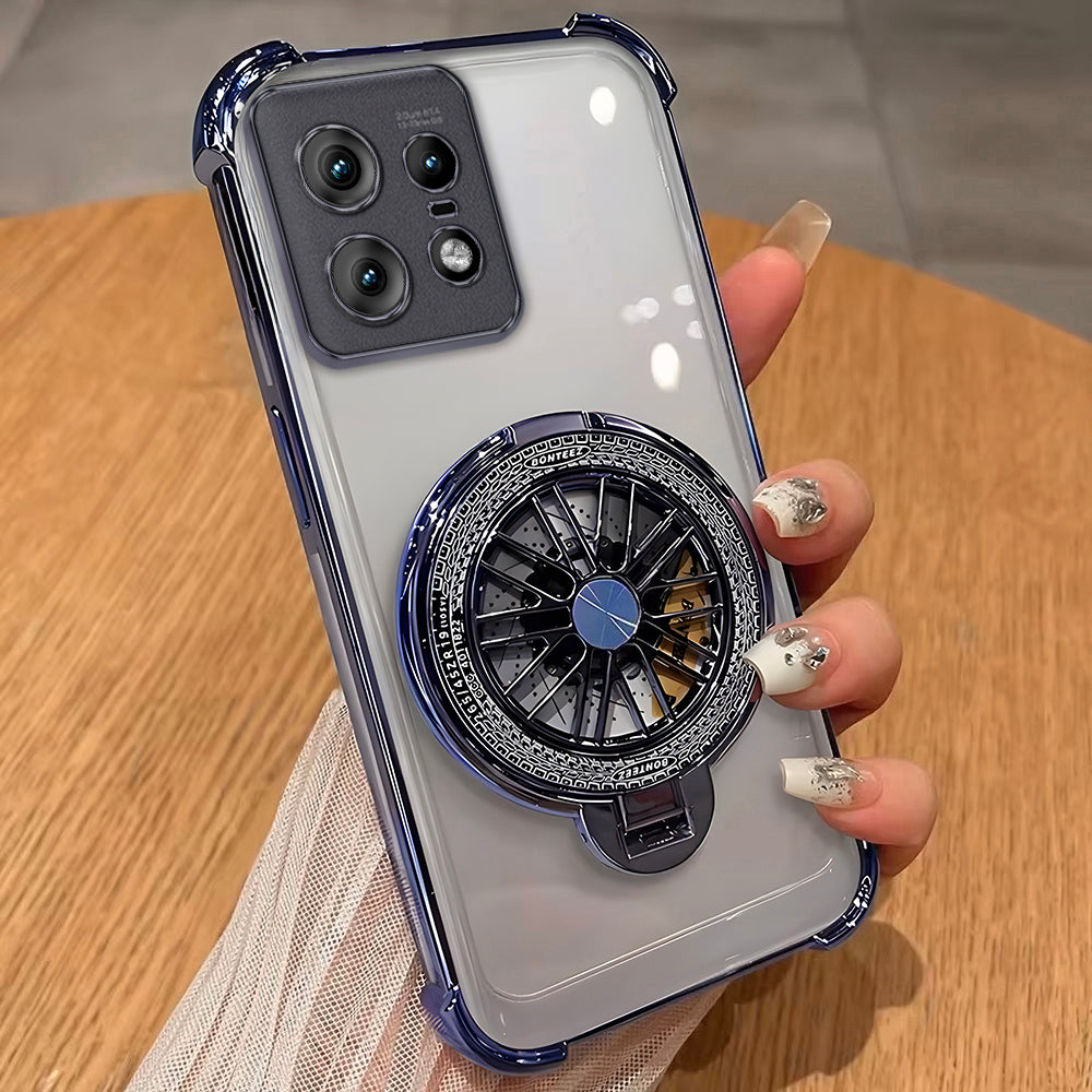 Motorola Edge 50 Pro 5G Premium Stress Buster Wheel Rotating Shockproof Airbags Case