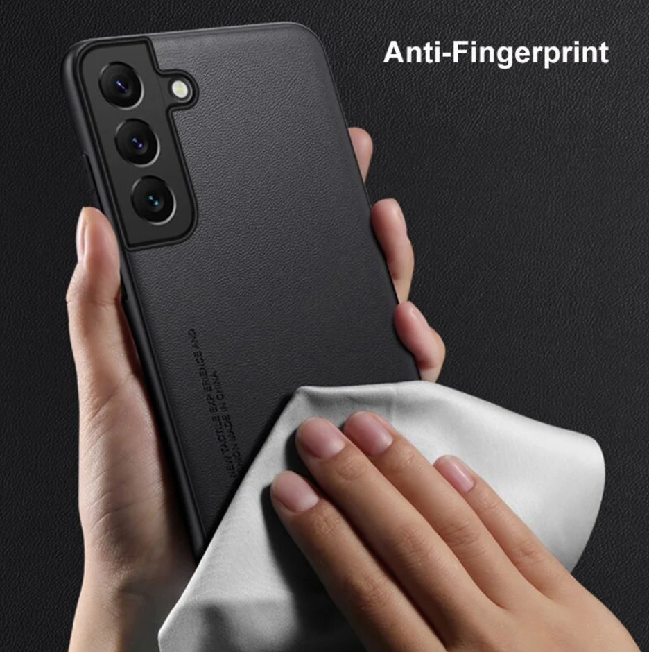 Samsung Galaxy A55 5G Soft Vegan Leather Grain Protective Back Case