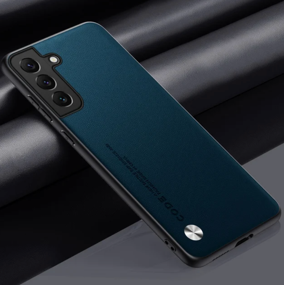 Samsung Galaxy A55 5G Soft Vegan Leather Grain Protective Back Case