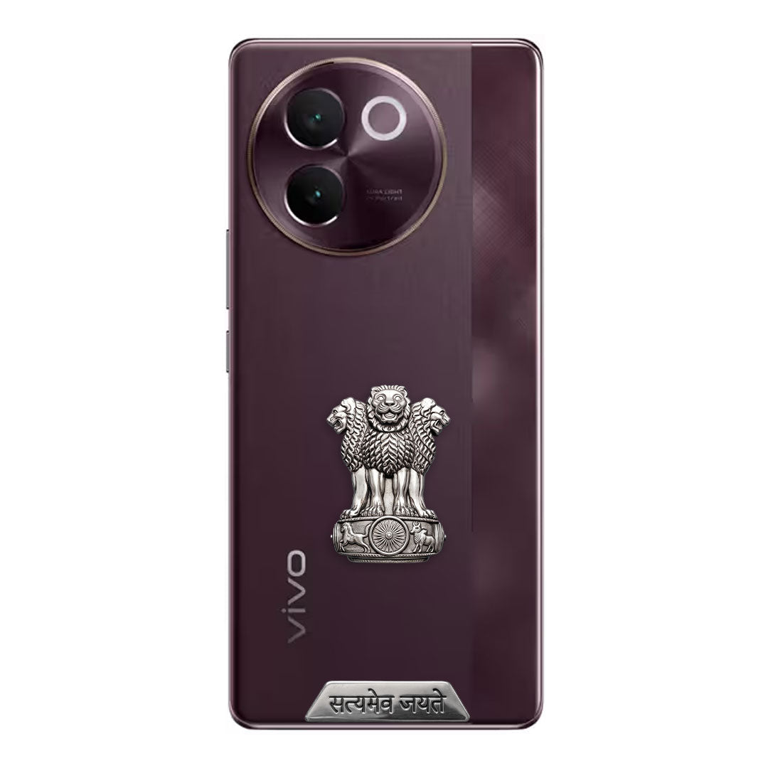 Vivo V30e 5G Compatible Satyamev Jayate 3D Metal Emblem Sticker
